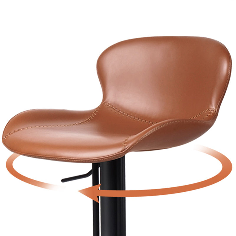 Leather Bar Stool Adjustable Height Backrest Counter Stool for Bristol Clearhalo 'Bar Furniture' 'Bar Stools' 'bar_stools' 'furn' 'furn_bar_stools' 'Furniture' 'Kitchen & Dining Furniture' 6580660