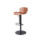 Leather Bar Stool Adjustable Height Backrest Counter Stool for Bristol Brown Black 1 Piece Clearhalo 'Bar Furniture' 'Bar Stools' 'bar_stools' 'furn' 'furn_bar_stools' 'Furniture' 'Kitchen & Dining Furniture' 6580661