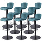 Leather Bar Stool Adjustable Height Backrest Counter Stool for Bristol Blue Black 8 Piece Set Clearhalo 'Bar Furniture' 'Bar Stools' 'bar_stools' 'furn' 'furn_bar_stools' 'Furniture' 'Kitchen & Dining Furniture' 6580678