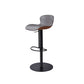 Leather Bar Stool Adjustable Height Backrest Counter Stool for Bristol Gray Coffee Black 1 Piece Clearhalo 'Bar Furniture' 'Bar Stools' 'bar_stools' 'furn' 'furn_bar_stools' 'Furniture' 'Kitchen & Dining Furniture' 6580679