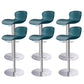 Leather Bar Stool Adjustable Height Backrest Counter Stool for Bristol Blue Silver 6 Piece Set Clearhalo 'Bar Furniture' 'Bar Stools' 'bar_stools' 'furn' 'furn_bar_stools' 'Furniture' 'Kitchen & Dining Furniture' 6580696