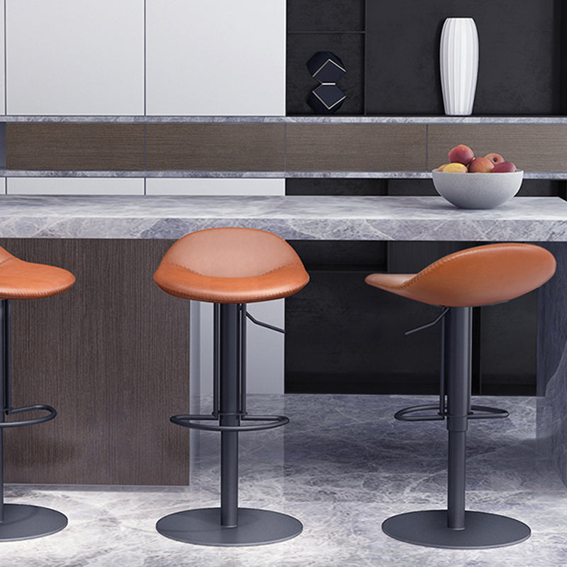 Leather Bar Stool Backless Counter Stool for Bristol with Swivel Clearhalo 'Bar Furniture' 'Bar Stools' 'bar_stools' 'furn' 'furn_bar_stools' 'Furniture' 'Kitchen & Dining Furniture' 6580707