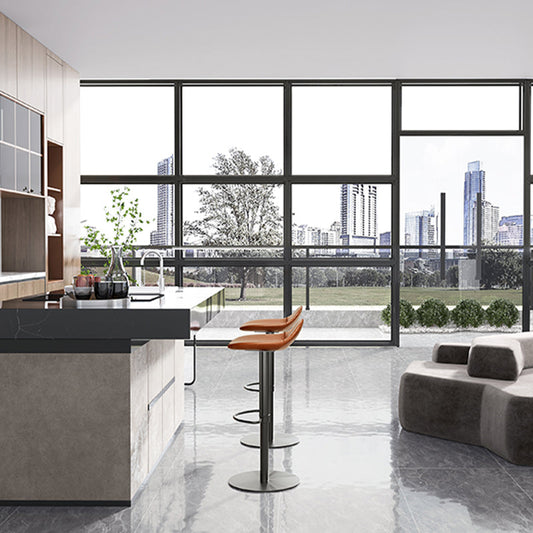 Leather Bar Stool Backless Counter Stool for Bristol with Swivel