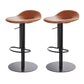 Leather Bar Stool Backless Counter Stool for Bristol with Swivel Black Brown 2 Piece Set Clearhalo 'Bar Furniture' 'Bar Stools' 'bar_stools' 'furn' 'furn_bar_stools' 'Furniture' 'Kitchen & Dining Furniture' 6580727