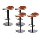 Leather Bar Stool Backless Counter Stool for Bristol with Swivel Black Brown 4 Piece Set Clearhalo 'Bar Furniture' 'Bar Stools' 'bar_stools' 'furn' 'furn_bar_stools' 'Furniture' 'Kitchen & Dining Furniture' 6580730