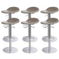Leather Bar Stool Backless Counter Stool for Bristol with Swivel Silver Gray 6 Piece Set Clearhalo 'Bar Furniture' 'Bar Stools' 'bar_stools' 'furn' 'furn_bar_stools' 'Furniture' 'Kitchen & Dining Furniture' 6580737