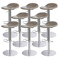 Leather Bar Stool Backless Counter Stool for Bristol with Swivel Silver Gray 8 Piece Set Clearhalo 'Bar Furniture' 'Bar Stools' 'bar_stools' 'furn' 'furn_bar_stools' 'Furniture' 'Kitchen & Dining Furniture' 6580738