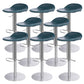 Leather Bar Stool Backless Counter Stool for Bristol with Swivel Silver Blue 8 Piece Set Clearhalo 'Bar Furniture' 'Bar Stools' 'bar_stools' 'furn' 'furn_bar_stools' 'Furniture' 'Kitchen & Dining Furniture' 6580743