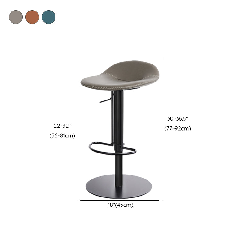 Leather Bar Stool Backless Counter Stool for Bristol with Swivel Clearhalo 'Bar Furniture' 'Bar Stools' 'bar_stools' 'furn' 'furn_bar_stools' 'Furniture' 'Kitchen & Dining Furniture' 6580749