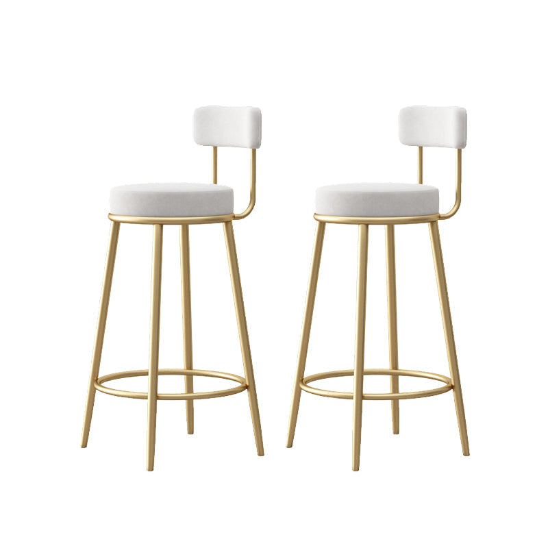 Glam Sgabello da bancone con schienale senza braccioli Sgabello da bar in ferro con pedale e cuscino per bar