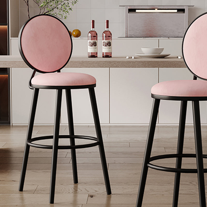 Sgabello da bar moderno con schienale senza braccioli, sgabello da bar in ferro con pedale per bar