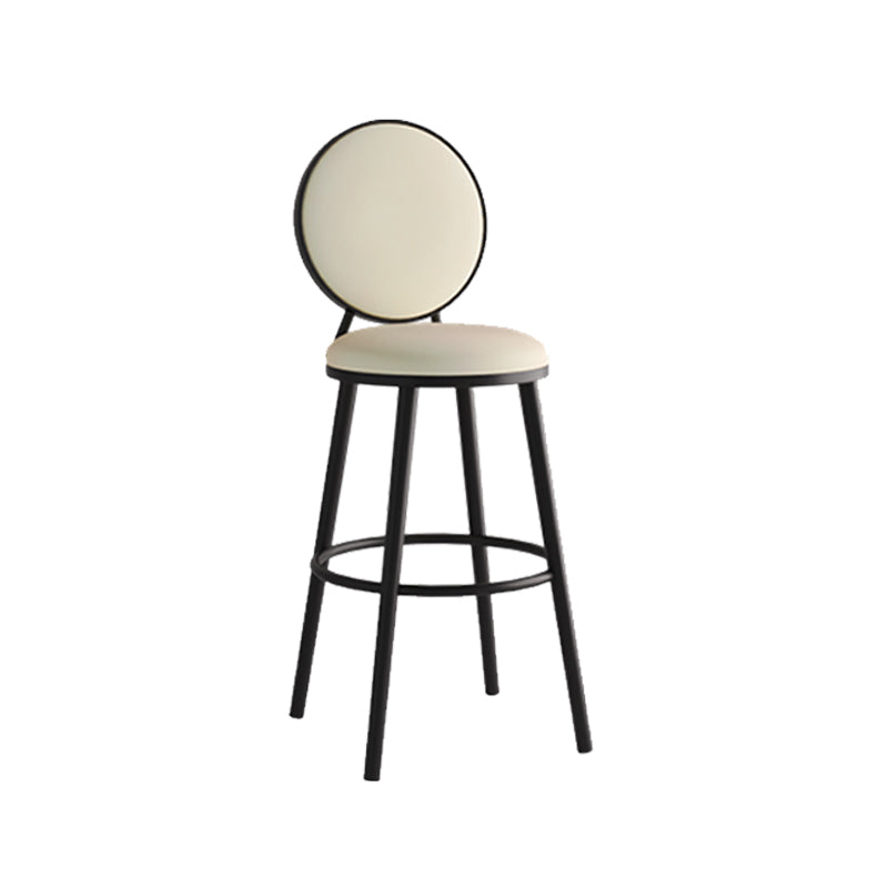 Sgabello da bar moderno con schienale senza braccioli, sgabello da bar in ferro con pedale per bar