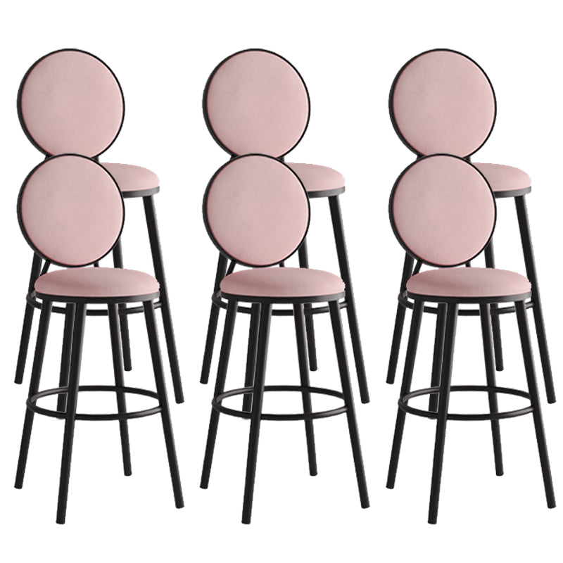 Sgabello da bar moderno con schienale senza braccioli, sgabello da bar in ferro con pedale per bar
