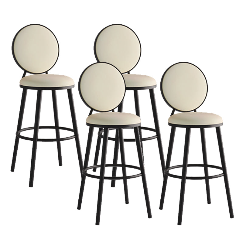 Sgabello da bar moderno con schienale senza braccioli, sgabello da bar in ferro con pedale per bar