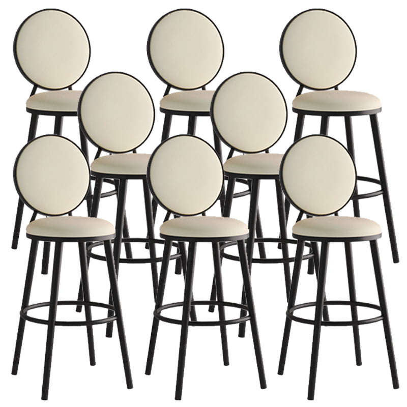 Sgabello da bar moderno con schienale senza braccioli, sgabello da bar in ferro con pedale per bar