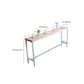 Modern Bar Height Table Solid Wood Top Bistro Bar Table with White Base