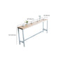 Modern Bar Height Table Solid Wood Top Bistro Bar Table with White Base