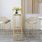 Mesa rectangular blanca con altura de barra, estilo glamuroso, mesa de bar de bistró con base de caballete