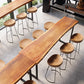 Modern Bar Height Table Rectangular Wood Top Bistro Bar Table for Patio Use Clearhalo 'Bar Furniture' 'Bar Tables' 'bar_tables' 'furn' 'furn_bar_tables' 'Furniture' 'Kitchen & Dining Furniture' 6580908
