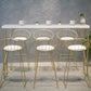 Glam Barhöhentisch, Bistro-Bartisch mit Massivholzplatte und Metallsockel