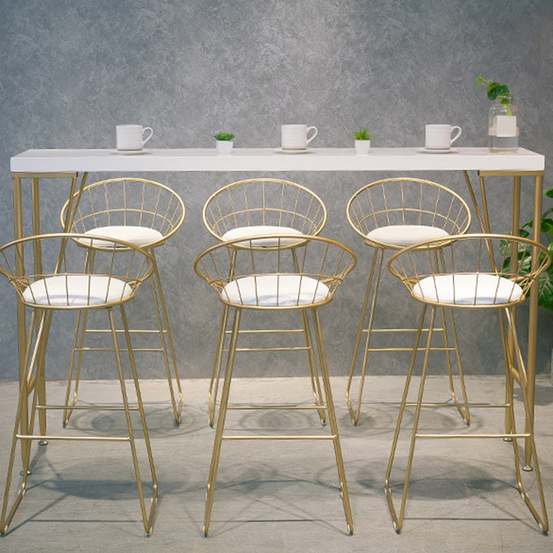Glam Barhöhentisch, Bistro-Bartisch mit Massivholzplatte und Metallsockel