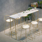 Glam Barhöhentisch, Bistro-Bartisch mit Massivholzplatte und Metallsockel
