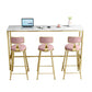 White Faux Marble Table Modern Style Bistro Table with Gold Base Clearhalo 'Bar Furniture' 'Bar Tables' 'bar_tables' 'furn' 'furn_bar_tables' 'Furniture' 'Kitchen & Dining Furniture' 6580982