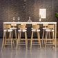 White Faux Marble Table Modern Style Bistro Table with Gold Base Clearhalo 'Bar Furniture' 'Bar Tables' 'bar_tables' 'furn' 'furn_bar_tables' 'Furniture' 'Kitchen & Dining Furniture' 6580987