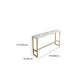 White Faux Marble Table Modern Style Bistro Table with Gold Base Clearhalo 'Bar Furniture' 'Bar Tables' 'bar_tables' 'furn' 'furn_bar_tables' 'Furniture' 'Kitchen & Dining Furniture' 6580993