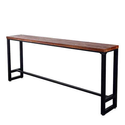 Modern Bar-Height Table Solid Wood Top Bistro Table for Patio Use Without Chairs Clearhalo 'Bar Furniture' 'Bar Tables' 'bar_tables' 'furn' 'furn_bar_tables' 'Furniture' 'Kitchen & Dining Furniture' 6581023