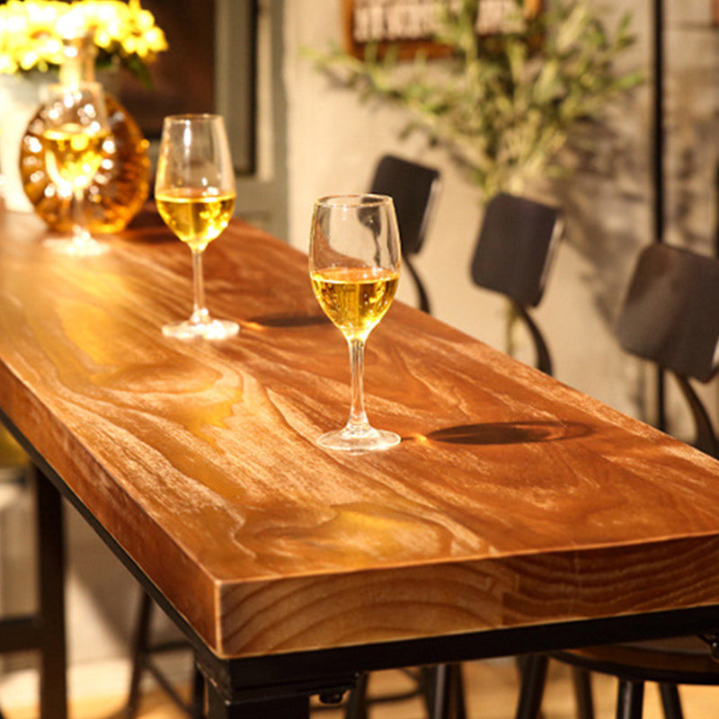 Modern Bar-Height Table Solid Wood Top Bistro Table for Patio Use Clearhalo 'Bar Furniture' 'Bar Tables' 'bar_tables' 'furn' 'furn_bar_tables' 'Furniture' 'Kitchen & Dining Furniture' 6581028