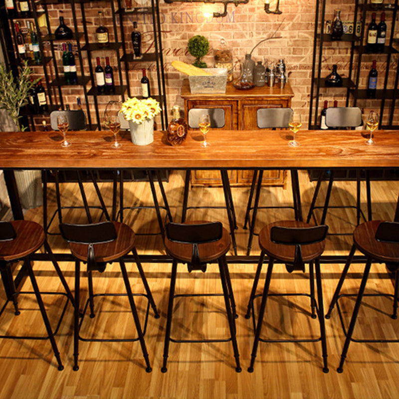 Modern Bar-Height Table Solid Wood Top Bistro Table for Patio Use Clearhalo 'Bar Furniture' 'Bar Tables' 'bar_tables' 'furn' 'furn_bar_tables' 'Furniture' 'Kitchen & Dining Furniture' 6581032