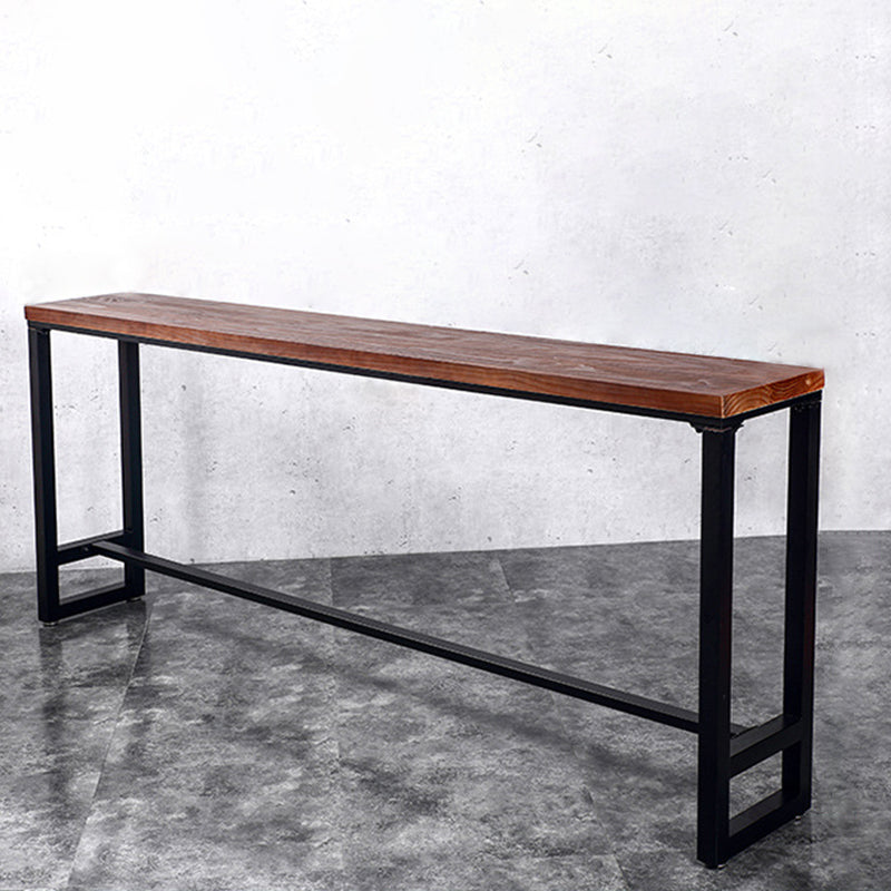 Modern Bar-Height Table Solid Wood Top Bistro Table for Patio Use Clearhalo 'Bar Furniture' 'Bar Tables' 'bar_tables' 'furn' 'furn_bar_tables' 'Furniture' 'Kitchen & Dining Furniture' 6581034