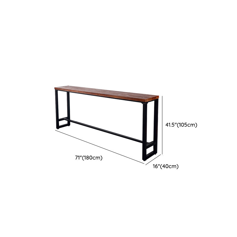 Modern Bar-Height Table Solid Wood Top Bistro Table for Patio Use Clearhalo 'Bar Furniture' 'Bar Tables' 'bar_tables' 'furn' 'furn_bar_tables' 'Furniture' 'Kitchen & Dining Furniture' 6581040