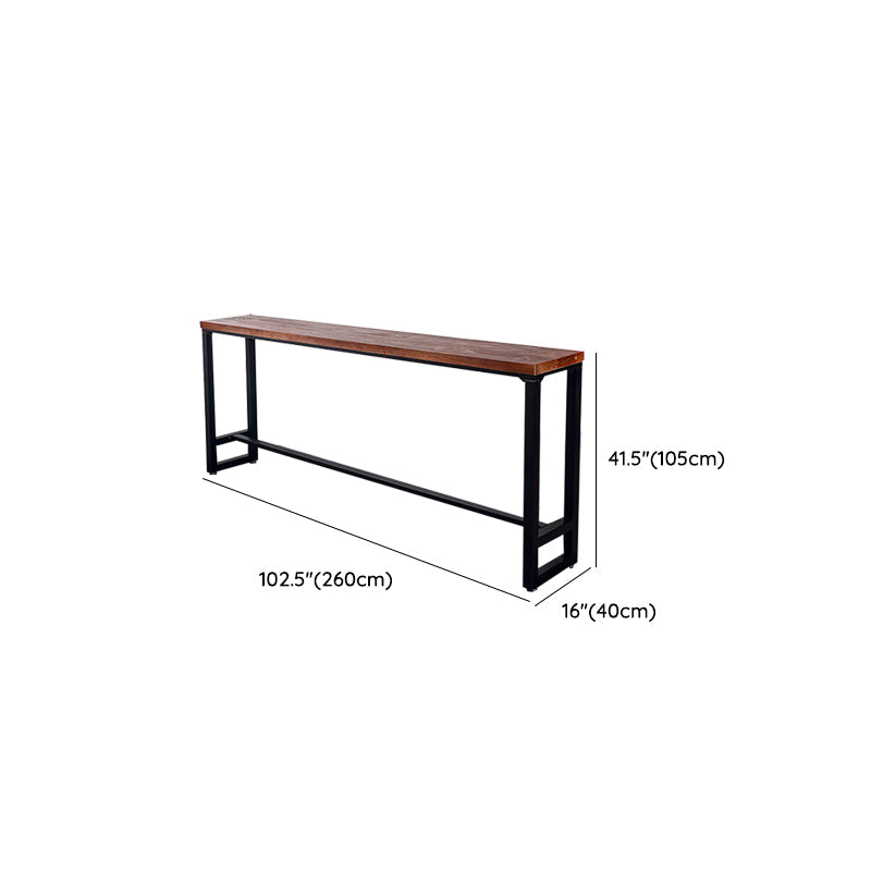 Modern Bar-Height Table Solid Wood Top Bistro Table for Patio Use Clearhalo 'Bar Furniture' 'Bar Tables' 'bar_tables' 'furn' 'furn_bar_tables' 'Furniture' 'Kitchen & Dining Furniture' 6581044