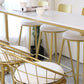Rectangular Bar Height Table Gold Legs and Metal Base Bar Table for Patio Use Clearhalo 'Bar Furniture' 'Bar Tables' 'bar_tables' 'furn' 'furn_bar_tables' 'Furniture' 'Kitchen & Dining Furniture' 6581053