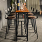 Industrial Style Bar Table Rectangle Solid Wood Pub Bar Table in Brown 86.6"L x 15.7"W x 41.3"H Without Chairs Clearhalo 'Bar Furniture' 'Bar Tables' 'bar_tables' 'furn' 'furn_bar_tables' 'Furniture' 'Kitchen & Dining Furniture' 6581071