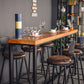 Industrial Style Bar Table Rectangle Solid Wood Pub Bar Table in Brown Clearhalo 'Bar Furniture' 'Bar Tables' 'bar_tables' 'furn' 'furn_bar_tables' 'Furniture' 'Kitchen & Dining Furniture' 6581077