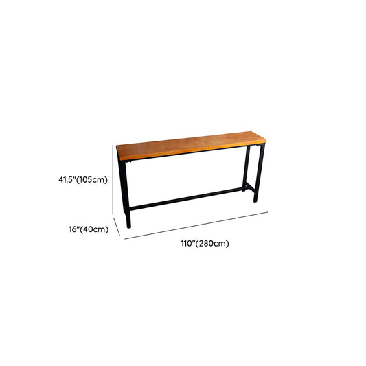 Industrial Style Bar Table Rectangle Solid Wood Pub Bar Table in Brown Clearhalo 'Bar Furniture' 'Bar Tables' 'bar_tables' 'furn' 'furn_bar_tables' 'Furniture' 'Kitchen & Dining Furniture' 6581080
