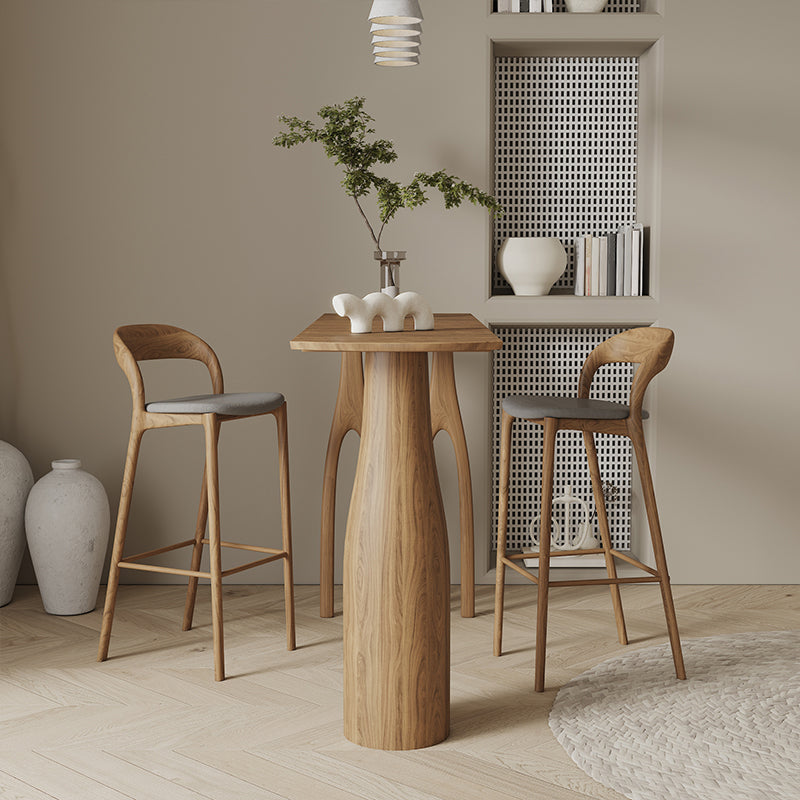 Solid Wood Bar Stool Table Contemporary Pub Height Dining Table