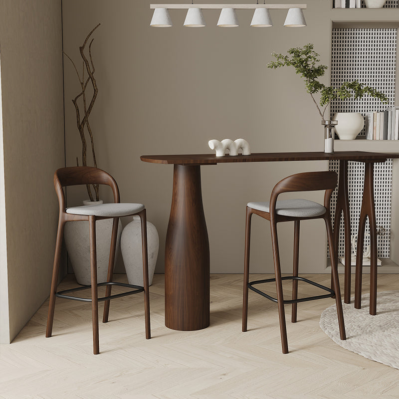 Solid Wood Bar Stool Table Contemporary Pub Height Dining Table