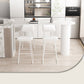 Sintered Stone Bistro Bar Table Double Pedestal Bar Table for Kitchen 70.9"L x 19.7"W x 41.3"H White Without Chairs Clearhalo 'Bar Furniture' 'Bar Tables' 'bar_tables' 'furn' 'furn_bar_tables' 'Furniture' 'Kitchen & Dining Furniture' 6581232