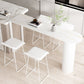Sintered Stone Bistro Bar Table Double Pedestal Bar Table for Kitchen White Without Chairs Clearhalo 'Bar Furniture' 'Bar Tables' 'bar_tables' 'furn' 'furn_bar_tables' 'Furniture' 'Kitchen & Dining Furniture' 6581234