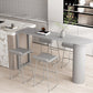 Sintered Stone Bistro Bar Table Double Pedestal Bar Table for Kitchen Clearhalo 'Bar Furniture' 'Bar Tables' 'bar_tables' 'furn' 'furn_bar_tables' 'Furniture' 'Kitchen & Dining Furniture' 6581243