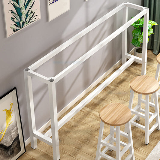 工業スタイルのビストロバーデスクウッド長方形パブテーブル用カフェ用