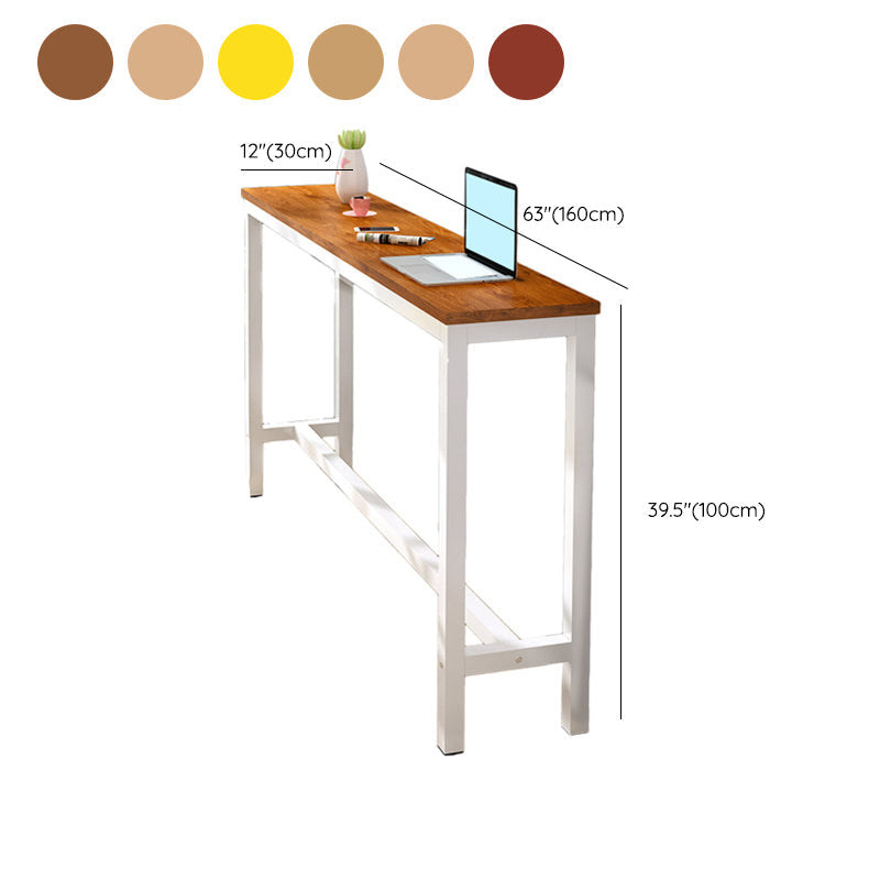 Industrial Style Bistro Bar Desk Wood Rectangle Pub Table for Cafe Clearhalo 'Bar Furniture' 'Bar Tables' 'bar_tables' 'furn' 'furn_bar_tables' 'Furniture' 'Kitchen & Dining Furniture' 6581285