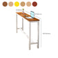 Industrial Style Bistro Bar Desk Wood Rectangle Pub Table for Cafe Clearhalo 'Bar Furniture' 'Bar Tables' 'bar_tables' 'furn' 'furn_bar_tables' 'Furniture' 'Kitchen & Dining Furniture' 6581287