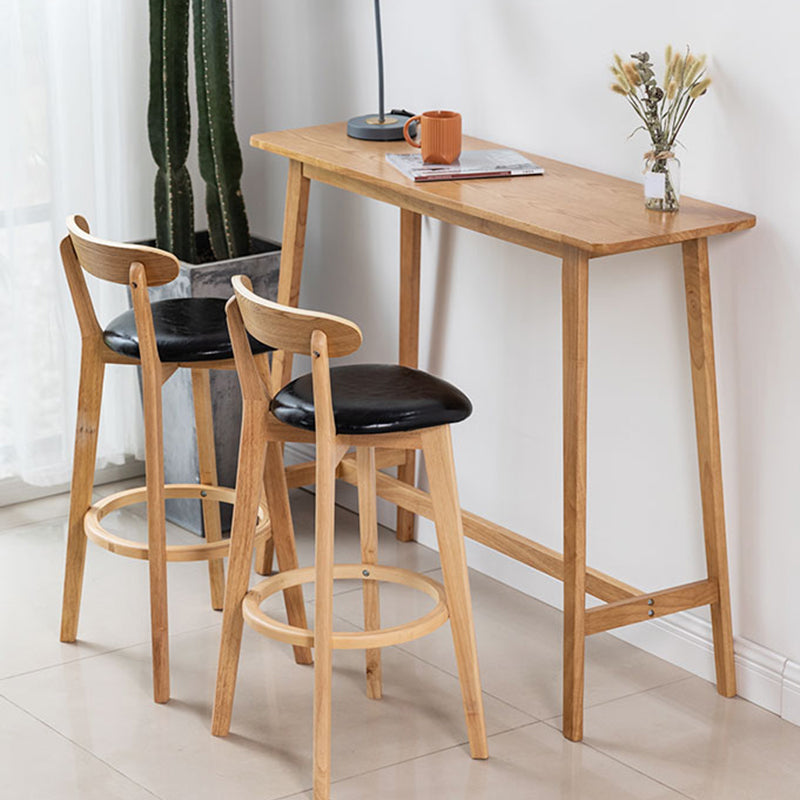 Moderner Bartisch aus massivem Holz, rechteckiger Bartisch für den Pausenraum