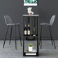 Industrial Style Bistro Bar Desk Stone Rectangle Pub Table for Cafe and Breakroom
