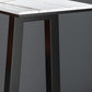 Industrial Style Bistro Bar Desk Stone Rectangle Pub Table for Cafe and Breakroom